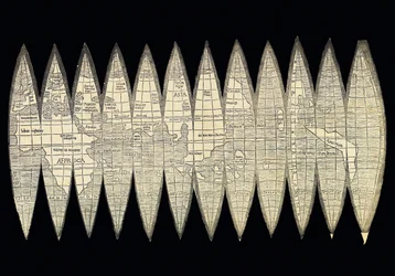 Weltkarte in Form eines Satzes von terrestrischen Globussegmenten, 1507
