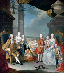 Maria Theresia von Österreich und Franz I. mit ihren Kindern