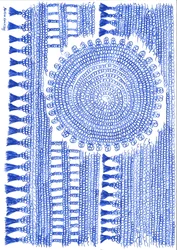 Häkeln Blaue Tinte
