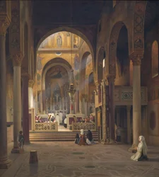 Innenraum der Capella Palatina in Palermo, Italien