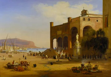 Straßenleben am Hafen von Palermo