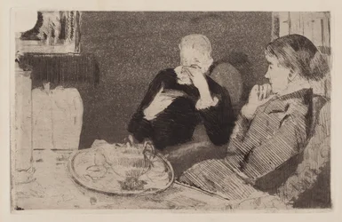 Lydia und ihre Mutter beim Tee, 1882