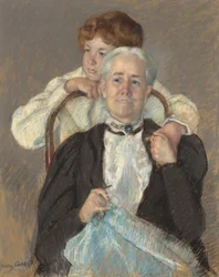 Porträt von Mrs. Cyrus J. Lawrence mit ihrem Enkel R. Lawrence Oakley