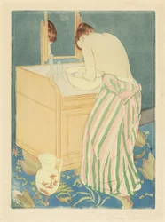 Frau beim Baden