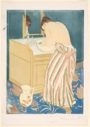 Frau beim Baden