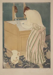 Badende Frau