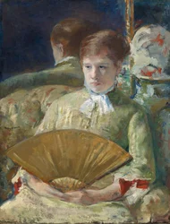 Frau mit Fächer