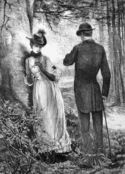 Ein Paar beim Flirten