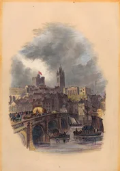 Die alte Tyne-Brücke, Moot Hall, St. Nicholas Kathedrale und Schloss