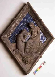 Buße, Reliefkachel vom Campanile