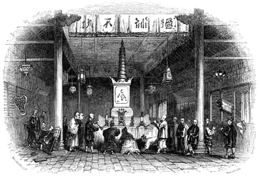 Buddhistischer Tempel, China, 1847