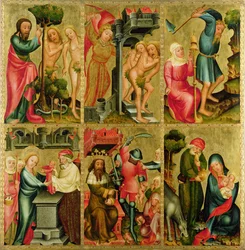 Rechter Flügel des Hochaltars von St. Peter in Hamburg, der Grabower Altar, 1383