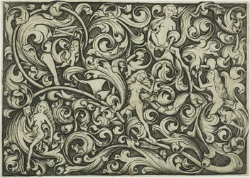 Ornament mit kämpfenden Frauen
