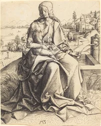 Madonna und Kind an einem Brunnen