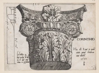 Speculum Romanae Magnificentiae: Korinthisches Kapitell, 1537