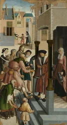 Die sieben Werke der Barmherzigkeit: Den Durstigen zu trinken geben, 1504