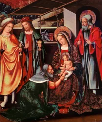 Anbetung der Könige, Altarbild aus der Kirche Santa Maria Palau-Solita, Barcelona