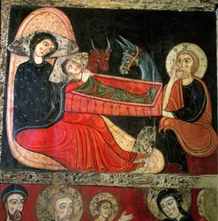 Die Geburt Christi, vom Altarfrontal von Santa Maria d