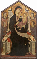 Maestà (Madonna und Kind mit vier Engeln)