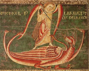 Sankt Michael kämpft gegen den Drachen