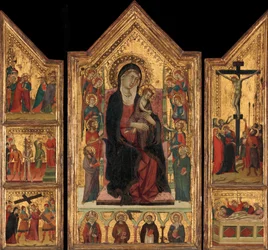 Madonna und Kind auf dem Thron