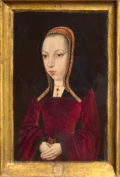 Porträt der jungen Margarete von Österreich, um 1496