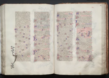 Das Gotha-Missale: Fol. 104r, Text, ca. 1375