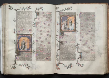 Das Gotha Missale: Fol. 82v, Die Dreifaltigkeit (ca. 1375)
