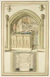 Grab von Robert Fitzharding, gestorben 1170, in der Kathedrale von Bristol, ca. 1799