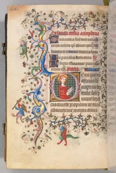 Stundenbuch von Karl dem Edlen, König von Navarra 1361-1425, fol. 301v, St. Cecilia, ca. 1405