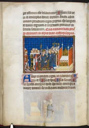 Die Peers von Frankreich halten die Krone, Illustration aus 