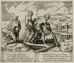 Psyche besteigt Charons Boot