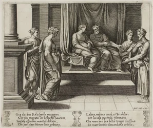 Die beiden Schwestern der Psyche werden mit Königen verheiratet; ...Psyche wird einem König vorgestellt