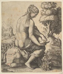 Venus entfernt einen Dorn aus ihrem Fuß, 1532