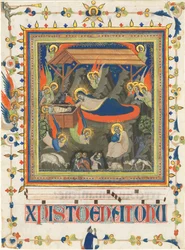 Die Geburt Christi mit der Verkündigung an die Hirten