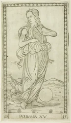 Polyhymnia, Platte fünfzehn aus Apollo und die Musen