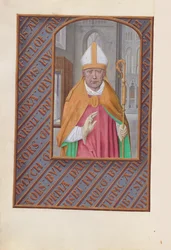 Stunden der Königin Isabella der Katholischen, Königin von Spanien: Fol. 183v, St. Nikolaus, ca. 1500