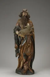 Johannes der Täufer (teilweise polychromiertes Lindenholz)