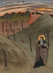 Der heilige Antonius der Abt in der Wüste, ca. 1435