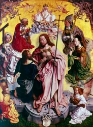 Der ungläubige Thomas legt seine Hand in die Wunde Christi, ca. 1499