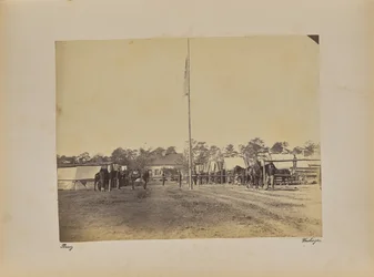 Fort Brady 1st Connecticut Artillery. Bau der Winterquartiere