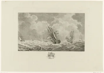 Niederländische Flotte im Sturm, 1784