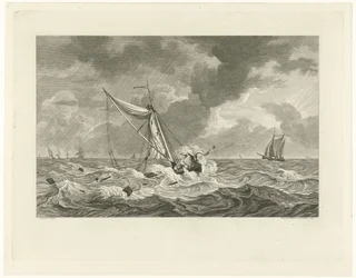 Stranden des Schiffs von Kapitän Klaas Ringels bei Texel, 1778