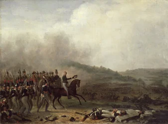 Willem Frederik (1772-1843) Prinz von Oranien in der Schlacht von Quatre Bras