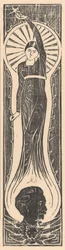 Allegorische Figur mit Porträt von Multatuli