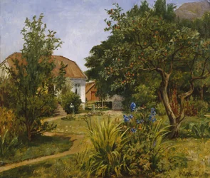 Sommergarten mit Haus