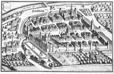 Günzburg - Auszug aus Topographia Sueviae (Schwaben)