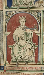 König Johann von England aus der Historia Anglorum, Chronica majora