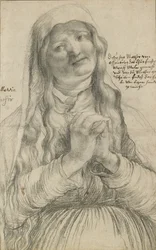 Eine ältere Frau mit gefalteten Händen, ca. 1512