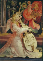 Das Konzert der Engel, aus dem Isenheimer Altar, ca. 1512-16 Öl auf Holz (Detail)